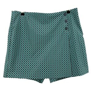 Tory Burch Sport Womens XL Green Blue Geometric Wrap Front Performance Skort